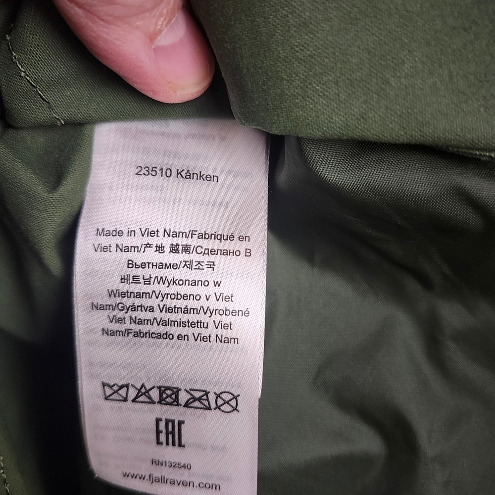 Fjallraven Kanken Classic Backpack Forest Green Tan 23510 Everyday School Bag - Picture 6 of 11